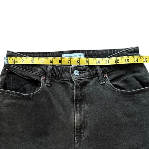 Abercrombie & Fitch Curve Love 90s Relaxed Jean High Rise Brown 28/6R - Picture 8 of 9